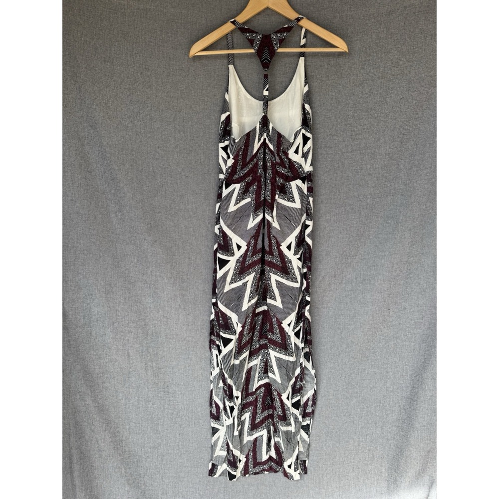 FREE PEOPLE Sz 4 Serves You Right Printed Maxi Dress in Black - Picture 5 of 5